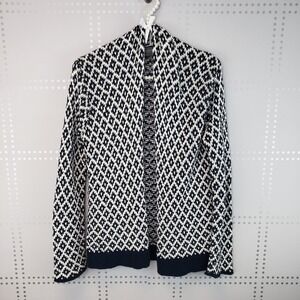 Anthropologie Wooden ships Navy and White Cardigan SZ‎ S/M